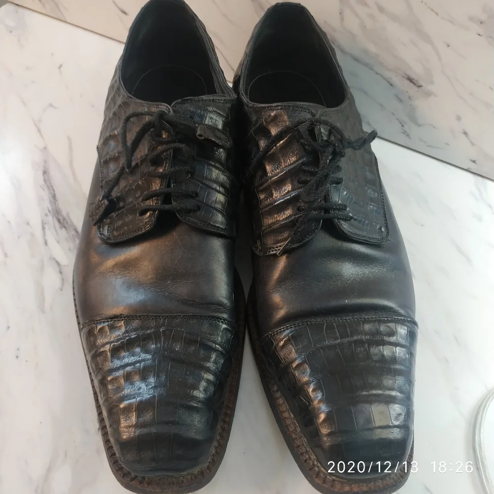 Barney mens aligatos shoes black‎ sz10.5